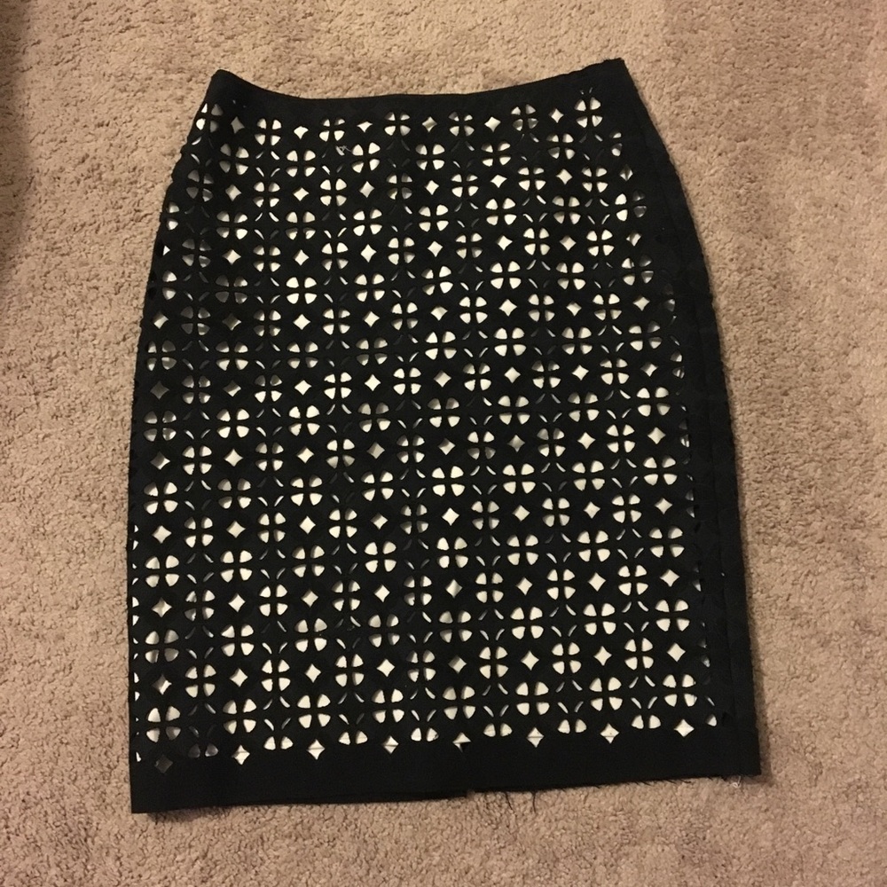 Elie Tahari Eyelet Pencil Skirt